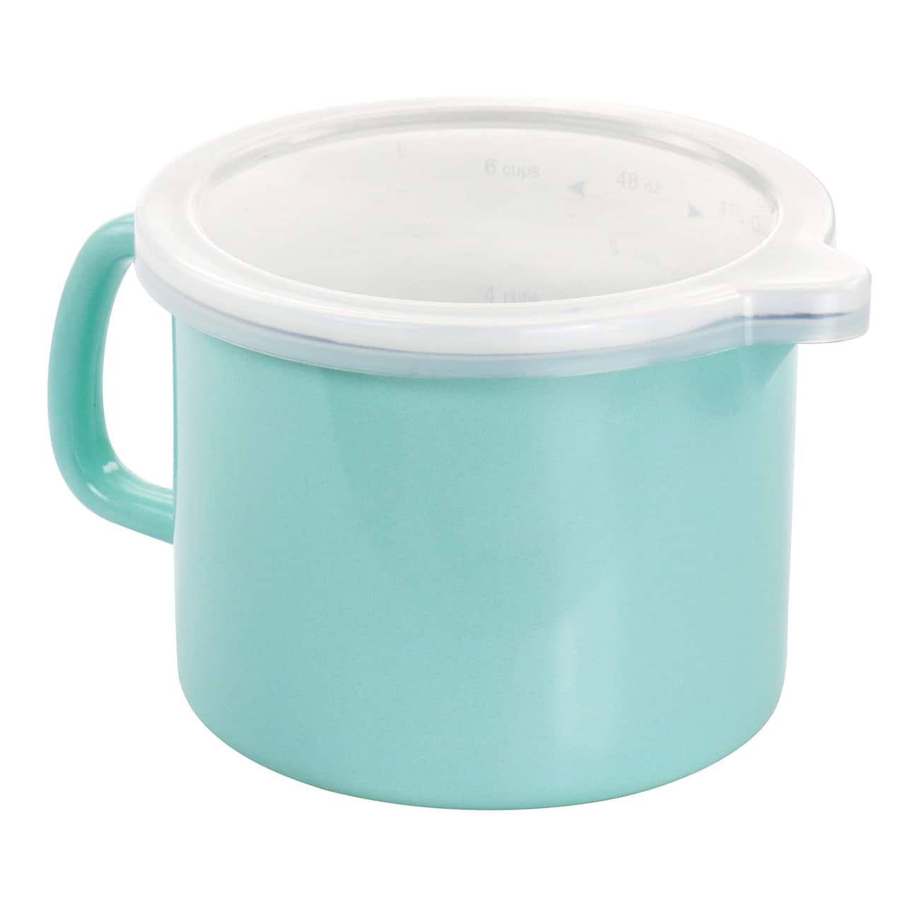 Martha Stewart 6 Cup Turquoise Enamel on Steel Measuring Cup
